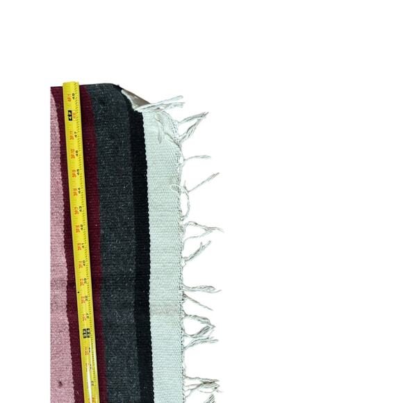 Southwestern Tapestry Blanket Art Hand Woven (?) Fringe Wall Hanging Rug READ - Picture 6 of 9